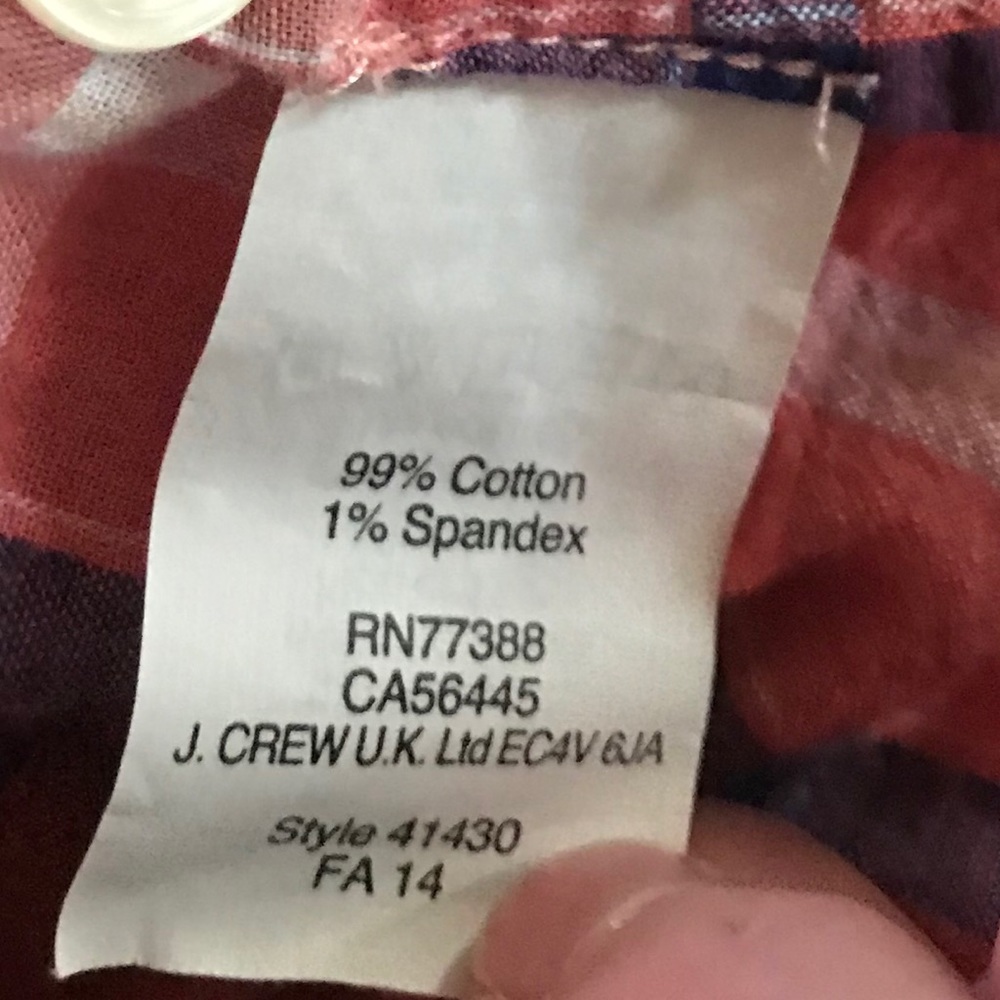 J. Crew plaid multicolored button down shirt - Picture 6 of 6